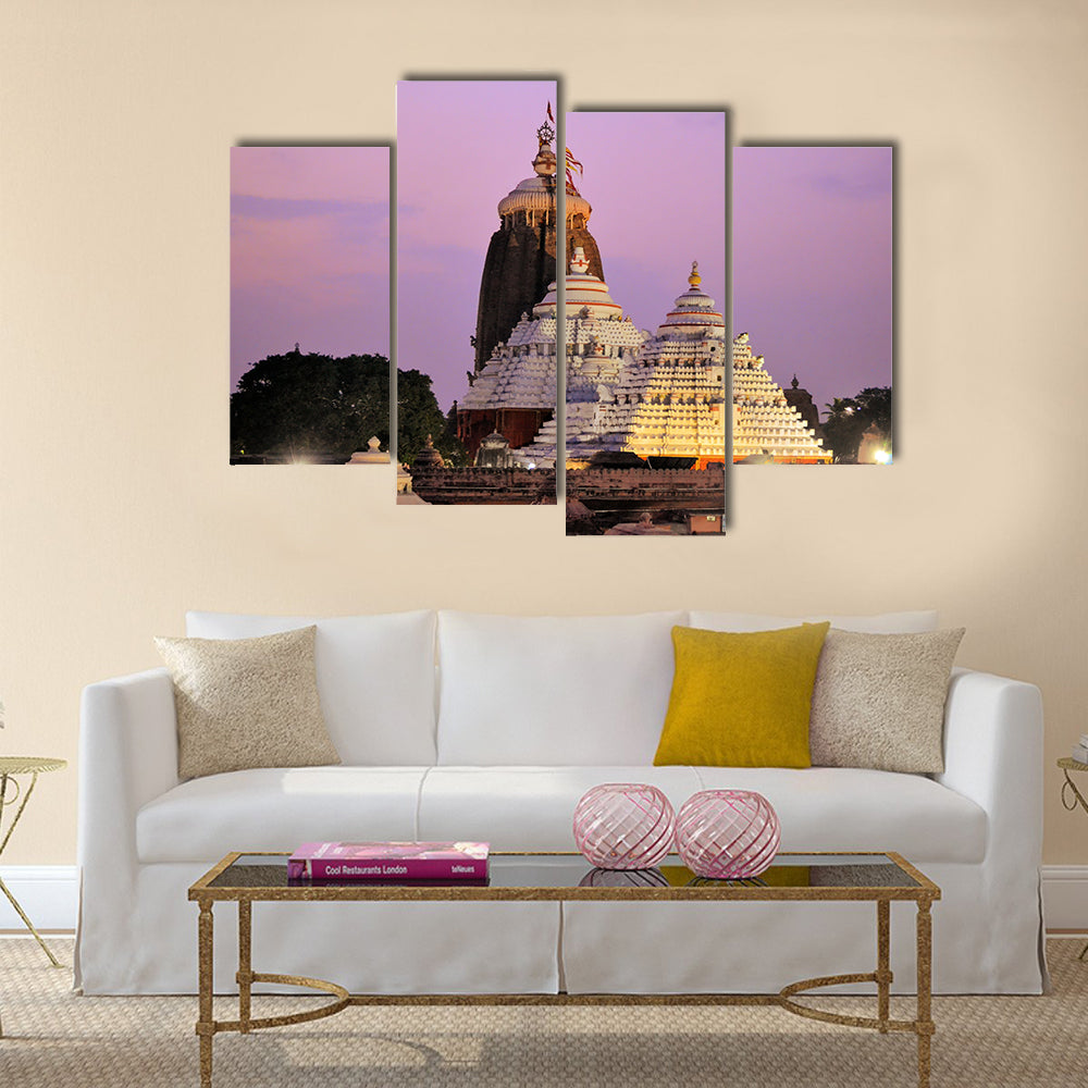 Jagannath Temple in Puri, 12th Century, Orissa, India multi panel canvas wall art