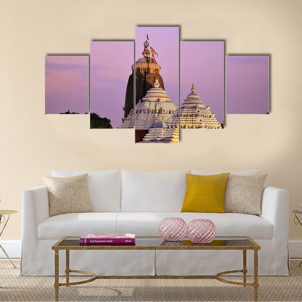 Jagannath Temple in Puri, 12th Century, Orissa, India multi panel canvas wall art