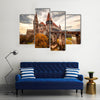 The Corvinesti castle in Hunedoara (Transylvania), Romania Multi Panel Canvas Wall Art