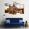 The Corvinesti castle in Hunedoara (Transylvania), Romania Multi Panel Canvas Wall Art