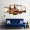 The Corvinesti castle in Hunedoara (Transylvania), Romania Multi Panel Canvas Wall Art