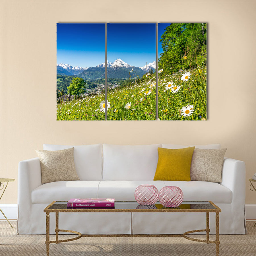Panoramic view of beautiful mountain landscape Multi panel canvas wall art