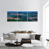 Tuscany landscape with rolling hills ,valleys in moonlight Italy Panoramic canvas wall art