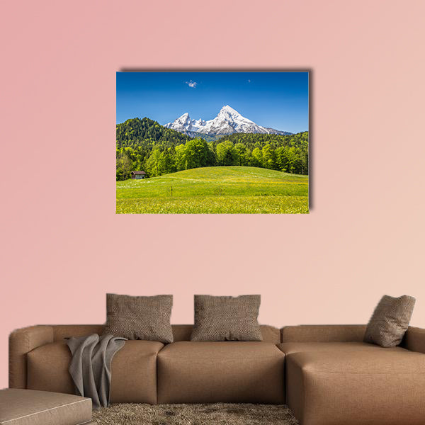 Beautiful mountain landscape in the Bavarian Alps multi panel canvas wall art