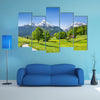 Idyllic summer landscape in the Alps, National park Berchtesgadener Germany multi panel canvas wall art