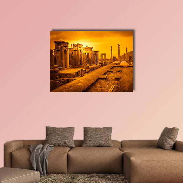 Ruins of the ancient city Persepolis in Iran multi panel canvas wall art