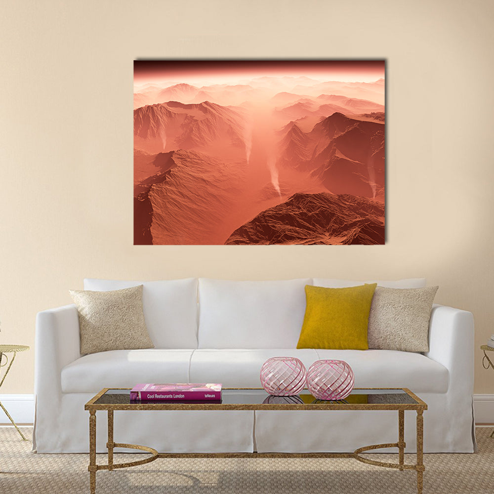 Dust storm on Mars Multi Panel Canvas Wall Art
