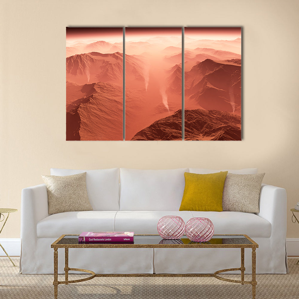 Dust storm on Mars Multi Panel Canvas Wall Art