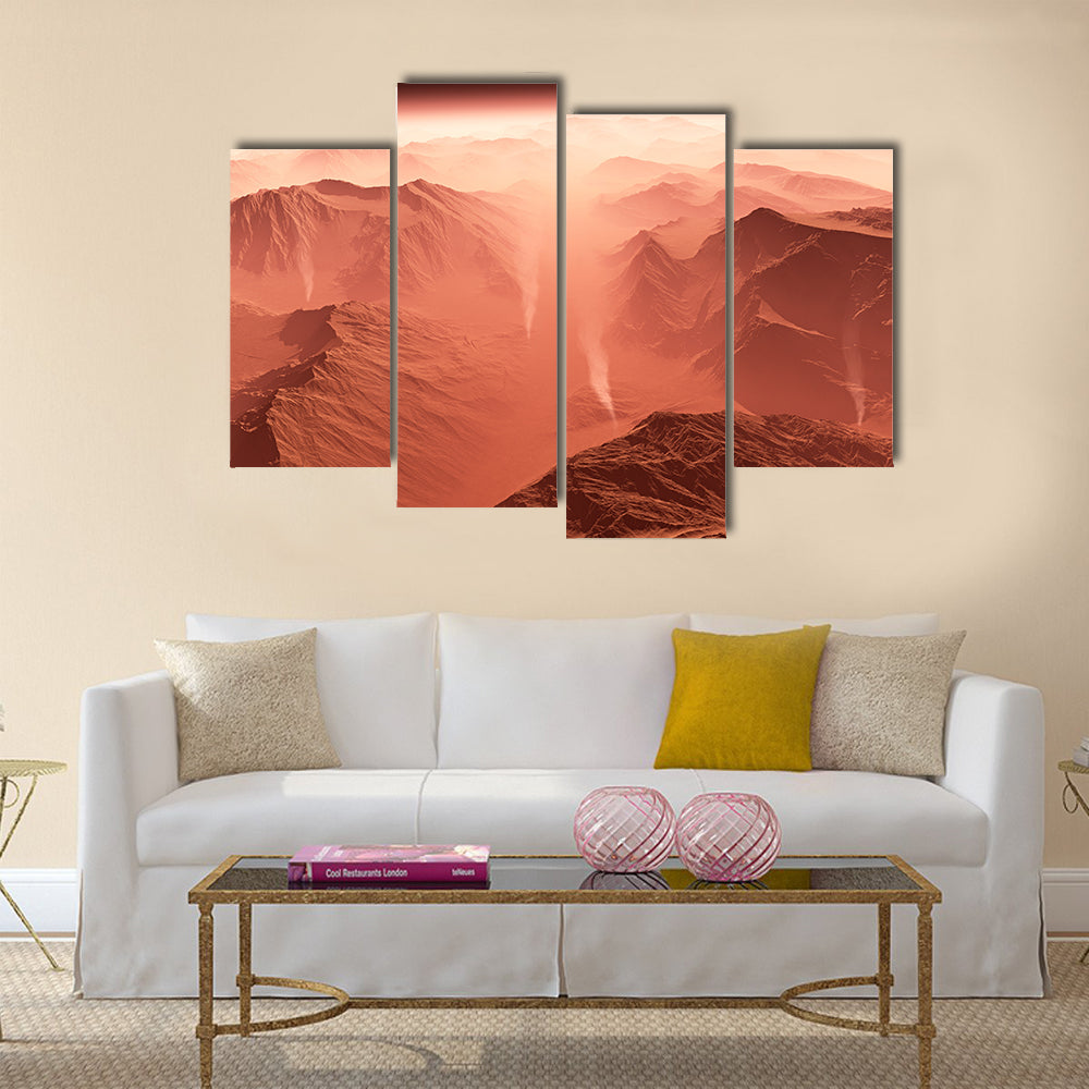 Dust storm on Mars Multi Panel Canvas Wall Art