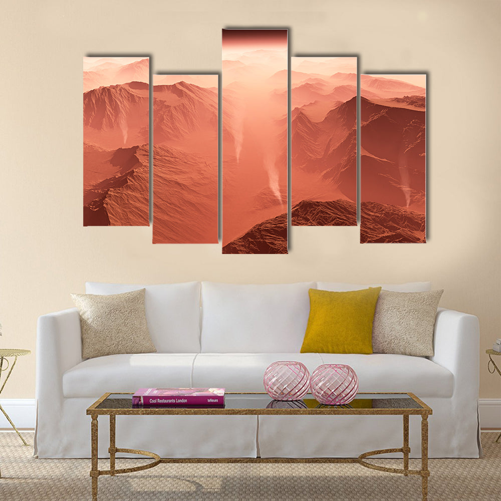 Dust storm on Mars Multi Panel Canvas Wall Art