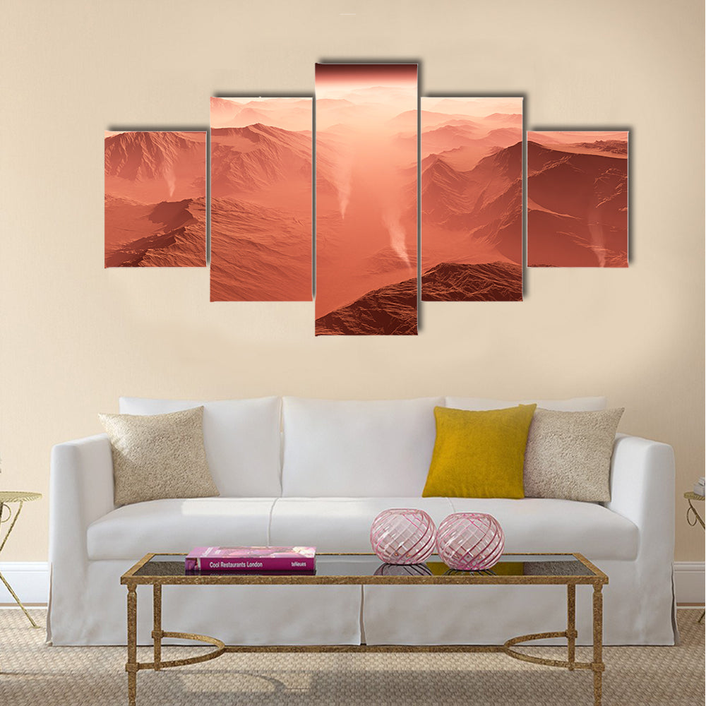 Dust storm on Mars Multi Panel Canvas Wall Art