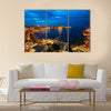 Aerial View on Saint Julien and Spinola Bay at Dawn Malta, Multi Panel Canvas Wall Art