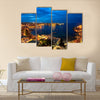 Aerial View on Saint Julien and Spinola Bay at Dawn Malta, Multi Panel Canvas Wall Art