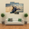 Jump Humpback Whale, The Water Area Of The Island Of St. Mary, Multi Panel Canvas Wall Art