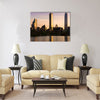 Skyline of buildings at Las Condes district Multi panel canvas wall art