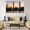 Skyline of buildings at Las Condes district Multi panel canvas wall art