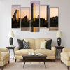 Skyline of buildings at Las Condes district Multi panel canvas wall art