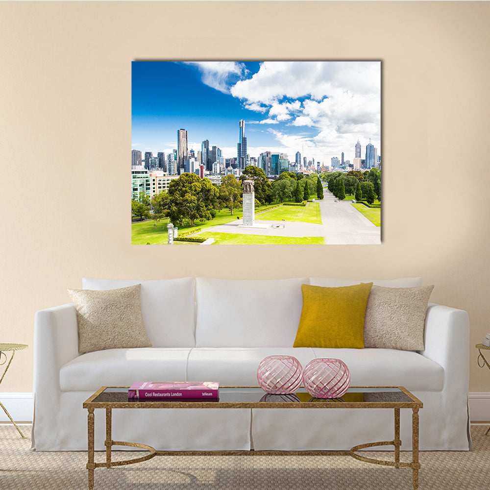 The beautiful view of Melbourne CBD multi panel canvas wall art