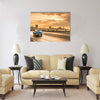 The sun setting over the city of Havana Multi panel canvas wall art