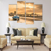 The sun setting over the city of Havana Multi panel canvas wall art