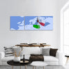 3D map of Europe flag Poland panoramic canvas wall art