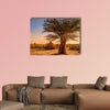 Africa, Ethiopia, huts in a Hamer village in the sunset light wall art