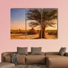 Africa, Ethiopia, huts in a Hamer village in the sunset light wall art