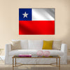 Chilean flag waving in the wind Multi panel canvas wall art