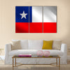 Chilean flag waving in the wind Multi panel canvas wall art