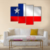 Chilean flag waving in the wind Multi panel canvas wall art