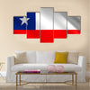 Chilean flag waving in the wind Multi panel canvas wall art