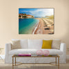 Beach near the island Sveti Stefan Montenegro Multi panel canvas wall art