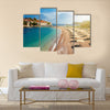 Beach near the island Sveti Stefan Montenegro Multi panel canvas wall art