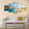 Beach near the island Sveti Stefan Montenegro Multi panel canvas wall art