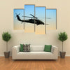 US Army Helicopter In Sunrise In Early Morning Multi Panel Canvas Wall Art