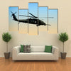 US Army Helicopter In Sunrise In Early Morning Multi Panel Canvas Wall Art