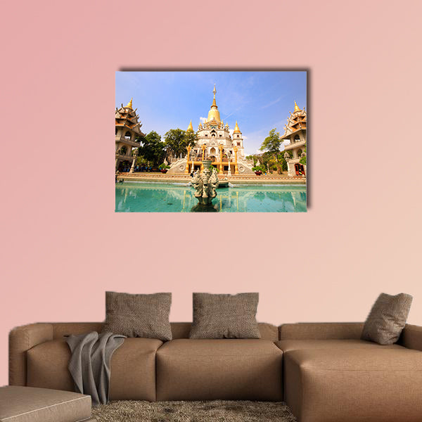 Buu Long pagoda at Ho Chi Minh City, Vietnam multi panel canvas wall art