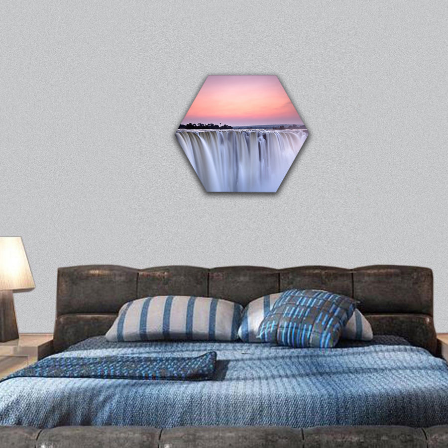 Victoria Falls hexagonal canvas wall art
