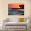 Sunset in March at Playa El Tunco, El Salvador Multi Panel Canvas Wall art