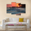 Sunset in March at Playa El Tunco, El Salvador Multi Panel Canvas Wall art