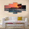 Sunset in March at Playa El Tunco, El Salvador Multi Panel Canvas Wall art