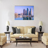 cityscape at Haeundae in Busan, South Korea Multi panel canvas wall art