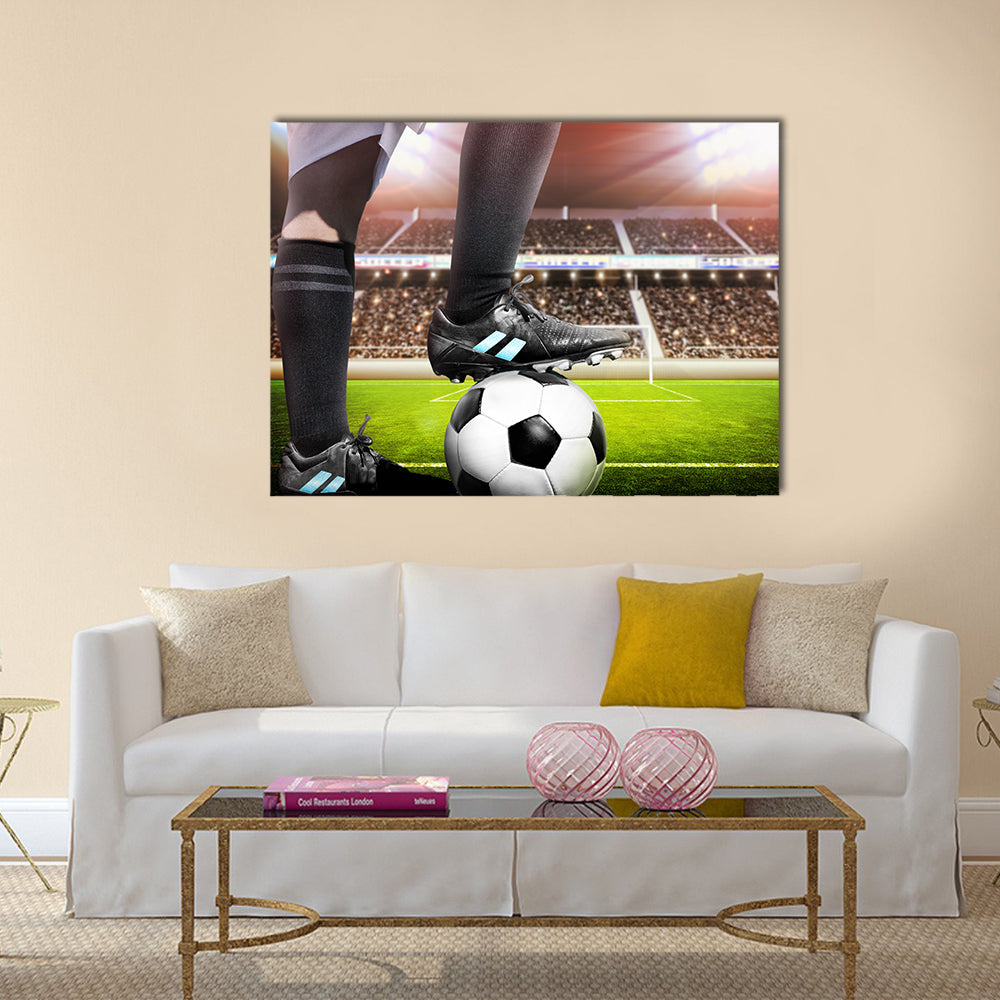 Beautiful view of Soccer concept Multi panel canvas wall art