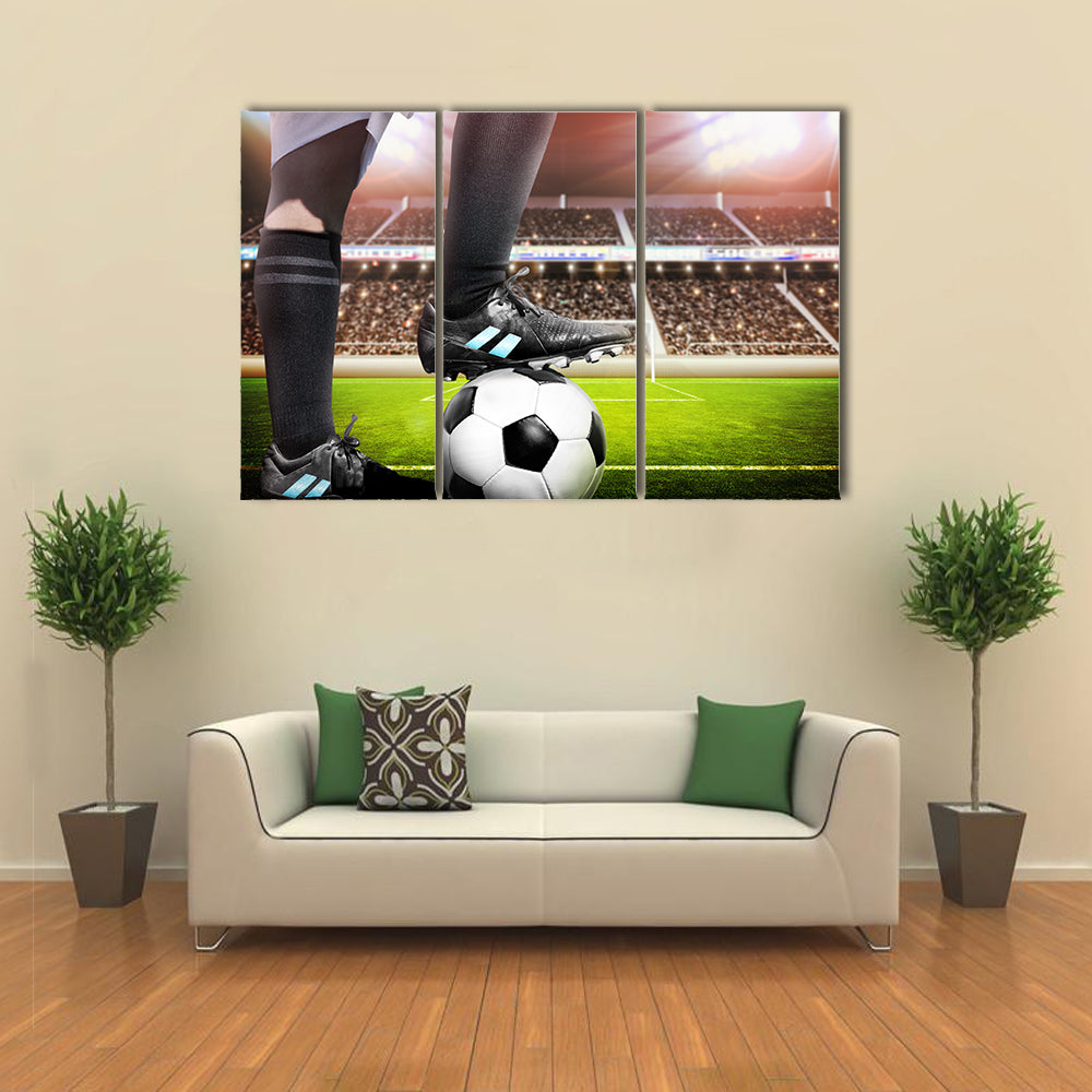 Beautiful view of Soccer concept Multi panel canvas wall art