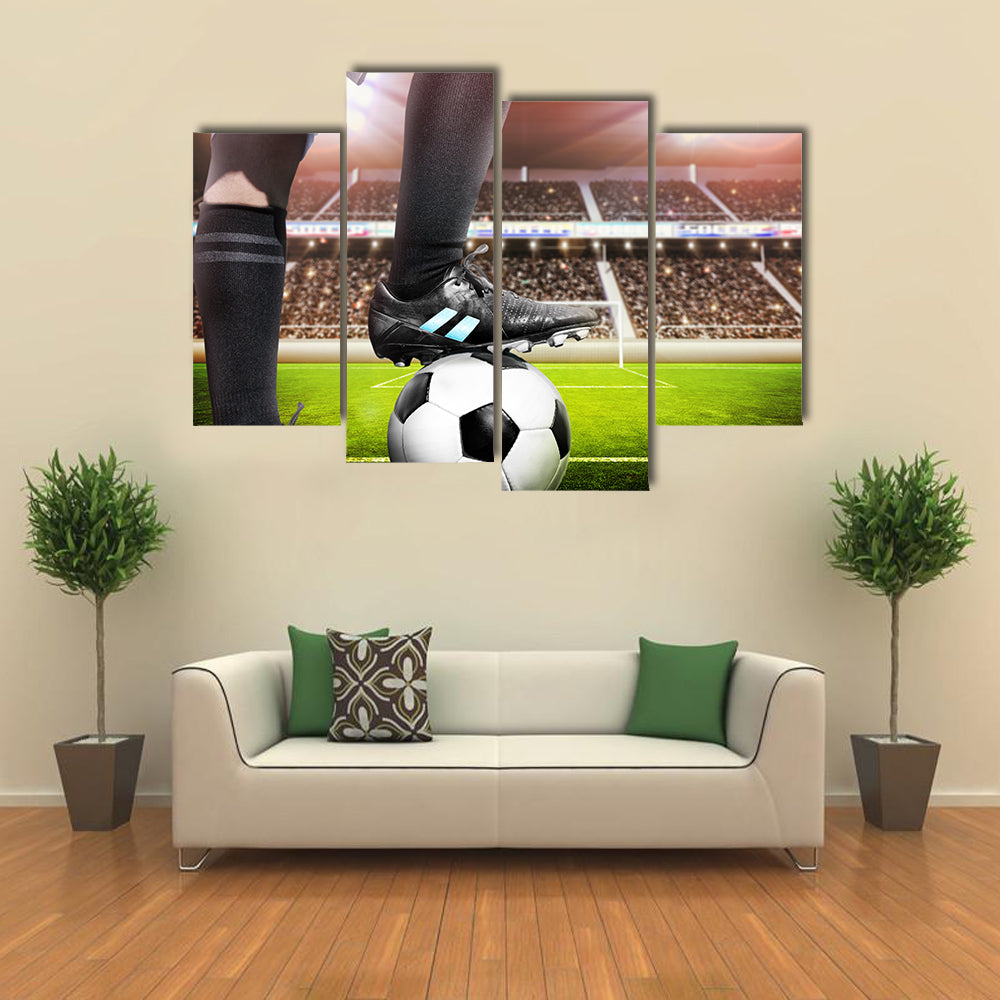 Beautiful view of Soccer concept Multi panel canvas wall art