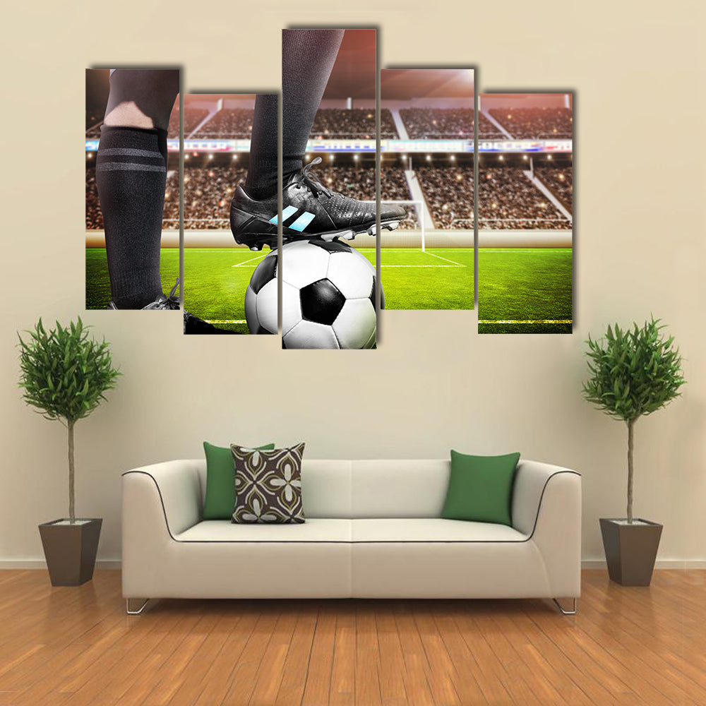 Beautiful view of Soccer concept Multi panel canvas wall art