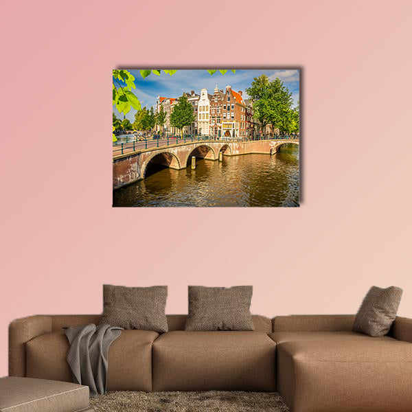 Amsterdam cityscape multi panel canvas wall art