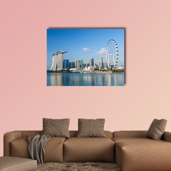 View of Marina Bay Marina Bay is one of the most famous tourist attraction in Singapore Multi panel canvas wall art