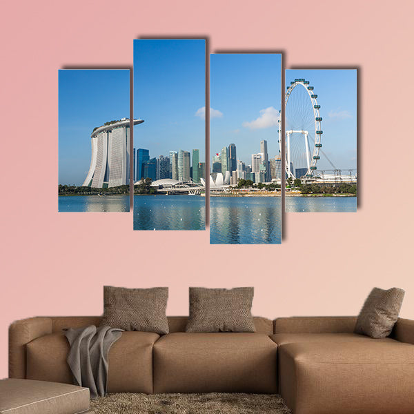 View of Marina Bay Marina Bay is one of the most famous tourist attraction in Singapore Multi panel canvas wall art