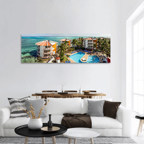 San Andres, Colombia, Coral island in the Caribbean Sea panoramic canvas wall art